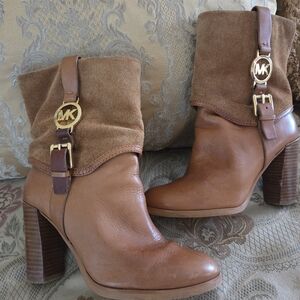 Michael Kors Brown Leather Heeled Boots